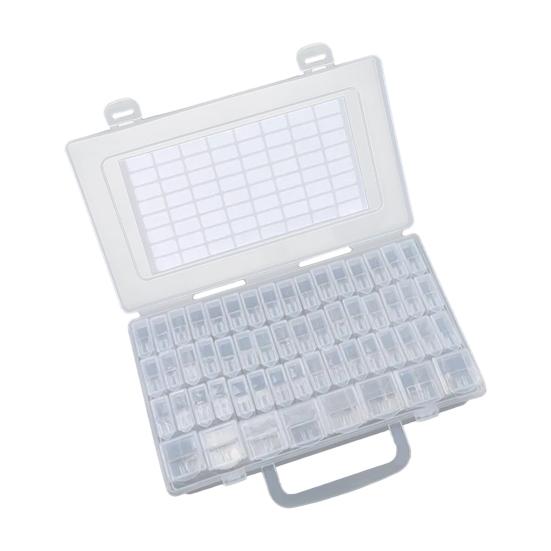 Bead Storage Box Large Capacity Multiple Compartments Transparent Design Rhinestones Painting Storage Container