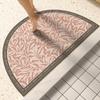 Bathroom Entry Diatom Mud Floor Mat Semicircular Non-Slip Quick-Drying Foot Mat Toilet Toilet Door Absorbent Household Carpet