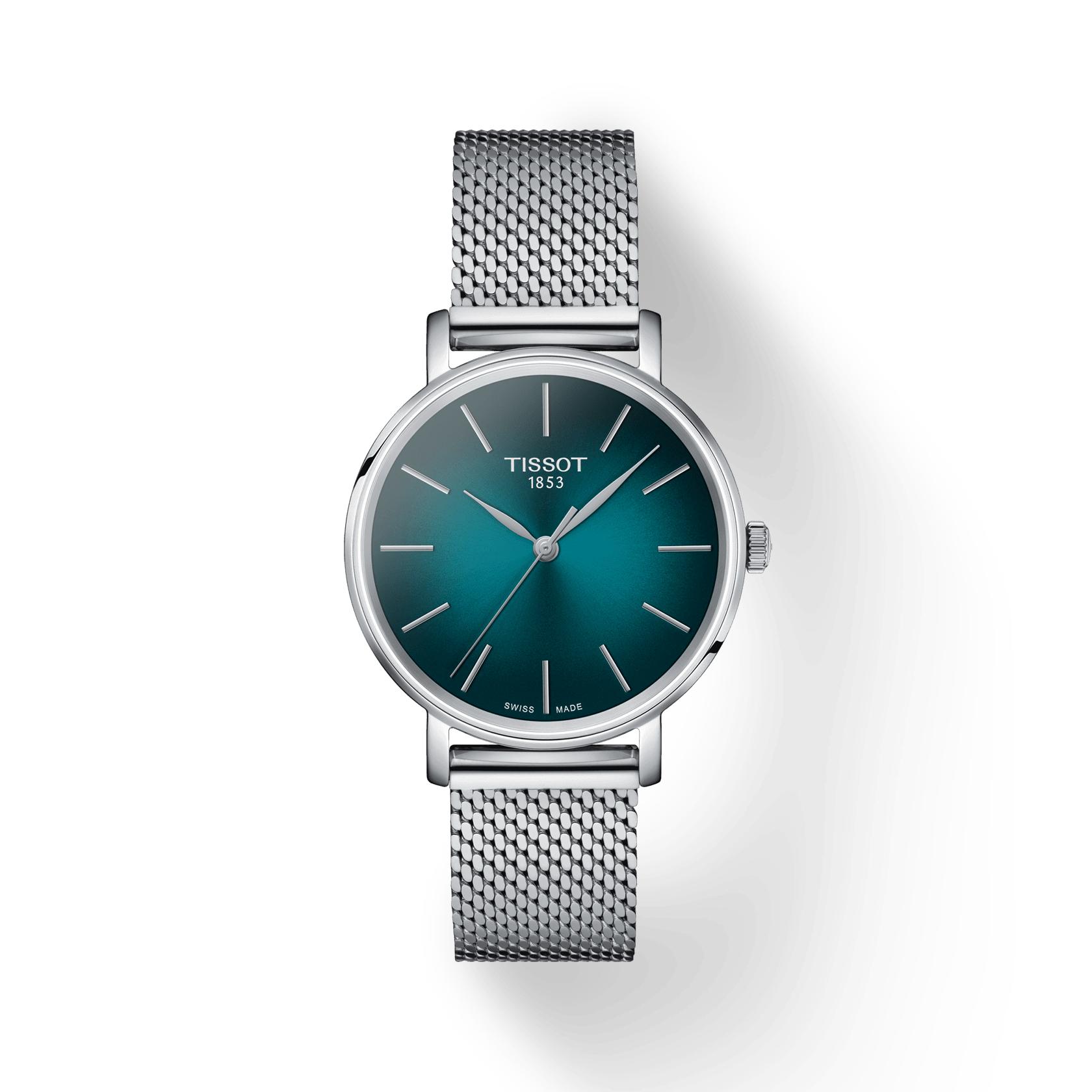 Tissot Stainless Steel Green Dial Men s Fashion Watch T143.210.11.091.00 зелёный