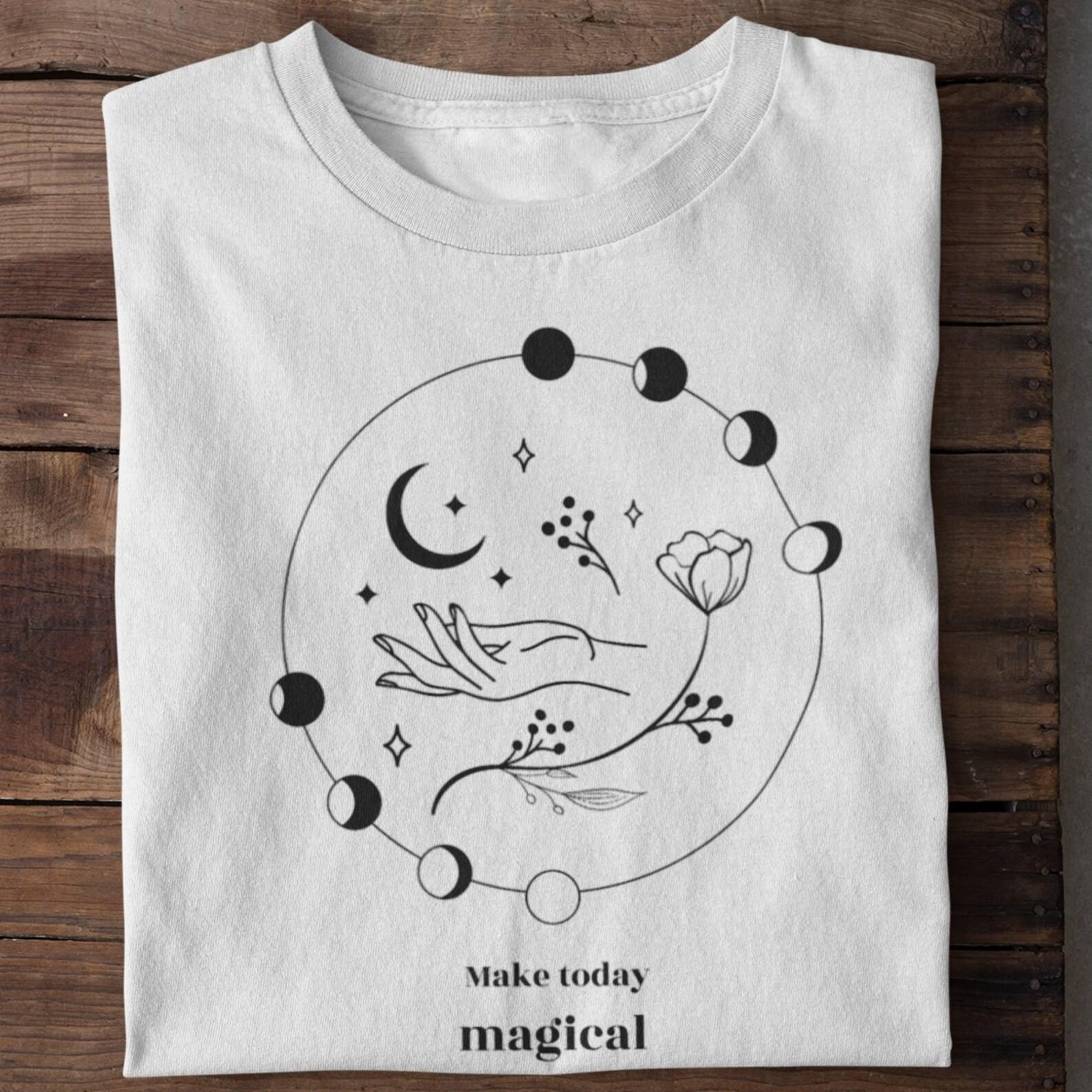 Moon Phases T-shirt: Witchy Astrology Tee, Spiritual Clothing XL