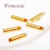 18K Gold Plated Crimp End Beads Slide End Clasp Buckles Tubes Slider End Caps Connectors For Jewelry Making DIY Accessories