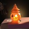Flameless Pumpkin Decoration Halloween Castle Lantern, Handheld Glowing Jack O Lantern Decorative LED Light for Kids, Spooky Party Prop, Night