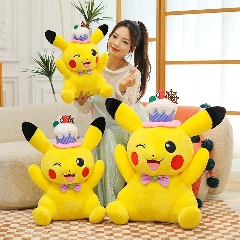 Plush Toy Pikachu Cute Cartoon Soft Short Velvet Children Gift Doll