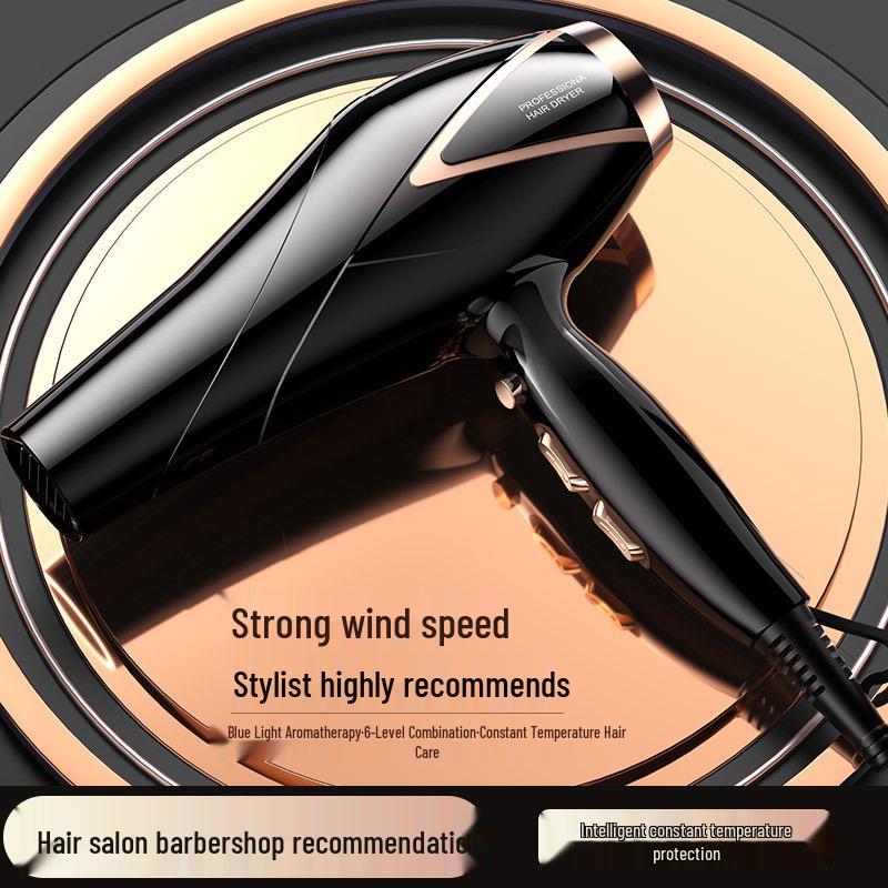 High-Power Electric Hair Dryer for Salon & Home - Fast Dry, Hot/Cold Wind, Blue Light Hair Care