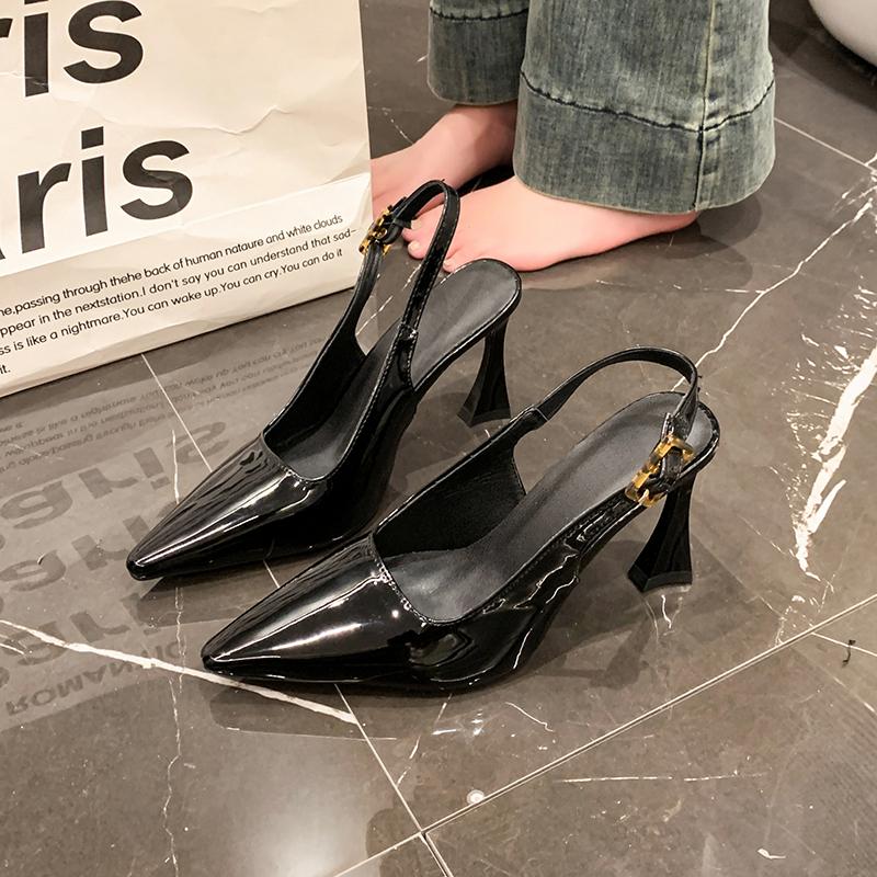 Móda Luxusní Návrhářské Letní Dámské Sandály Módní Špičaté Boty Slingback Dámské Elegantní Vysoký Podpatek Striptérské Sandály