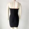 New love bandage dress tube top slim temperament tight women's niche evening dress