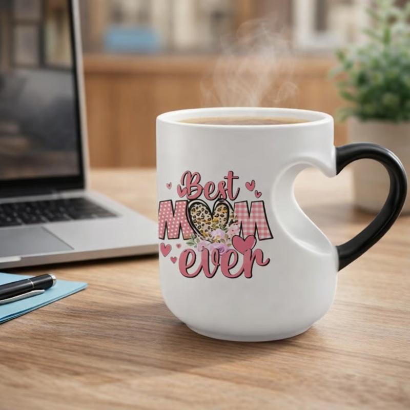 Heart-shaped Color Changing Ceramic Coffee Mug 11oz Heat Creativity Reactive Design Mother's Day Gift for Mom