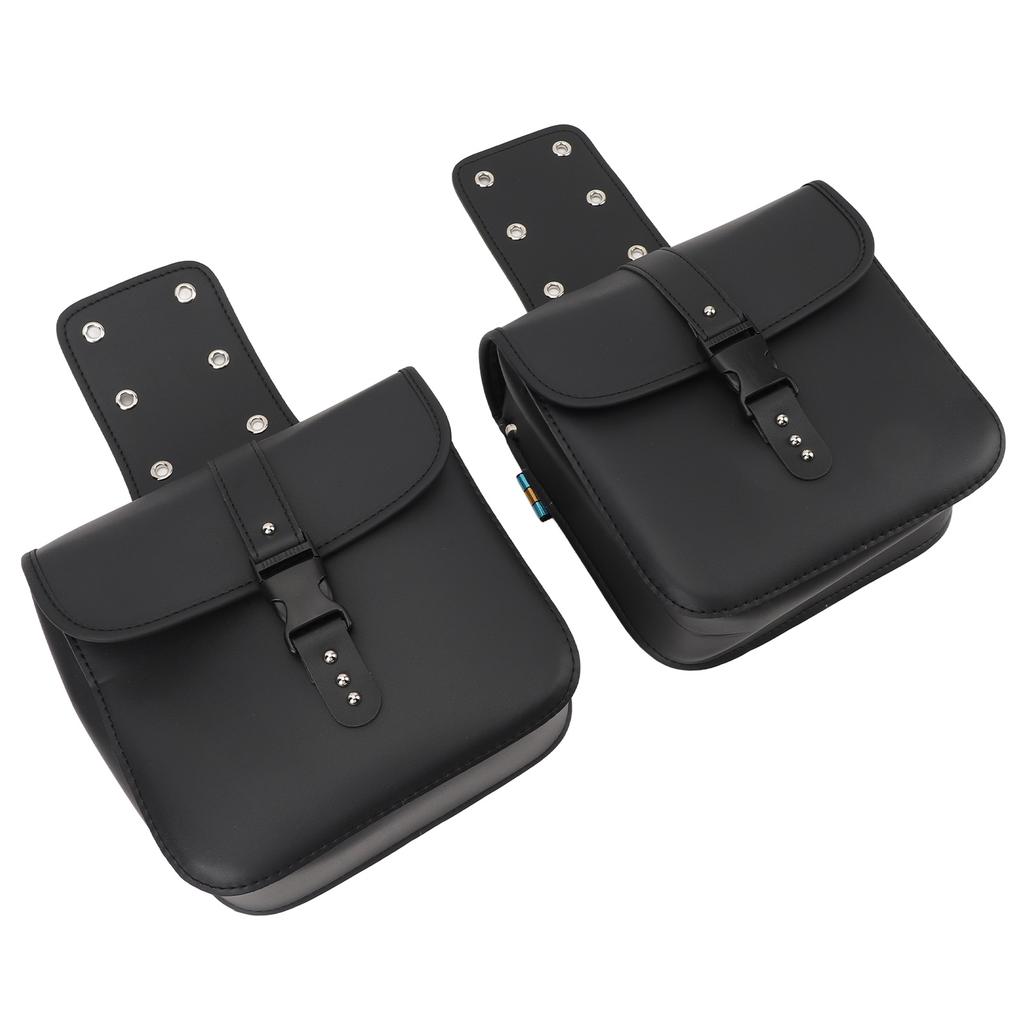 Motorcycle Saddlebags Weather Resistant High Capacity Universal PU Leather Motorbike Side Bag