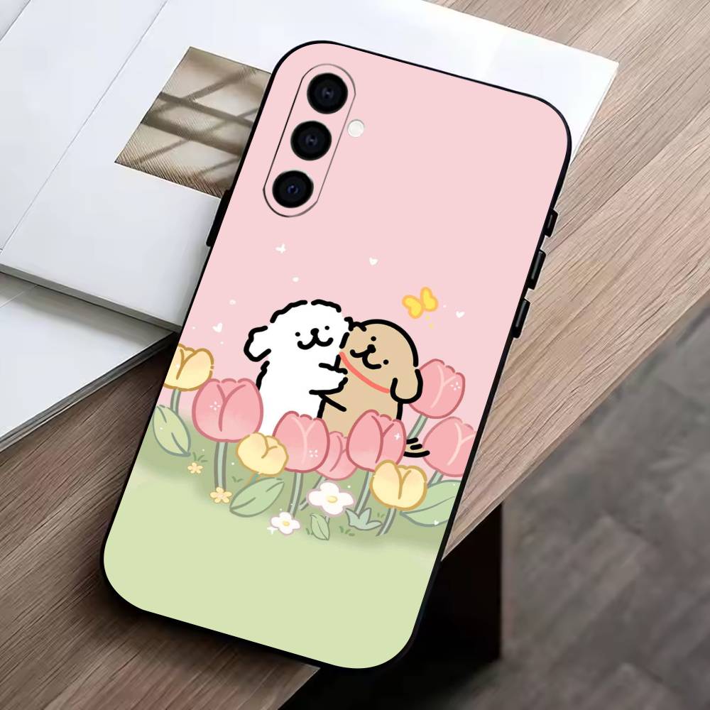 

C-Cute M-Maltese Phone Case For Samsung Galaxy A73,A72,A71,A70,A53,A52,A51,Others Soft Black Cover Samsung a71 5g