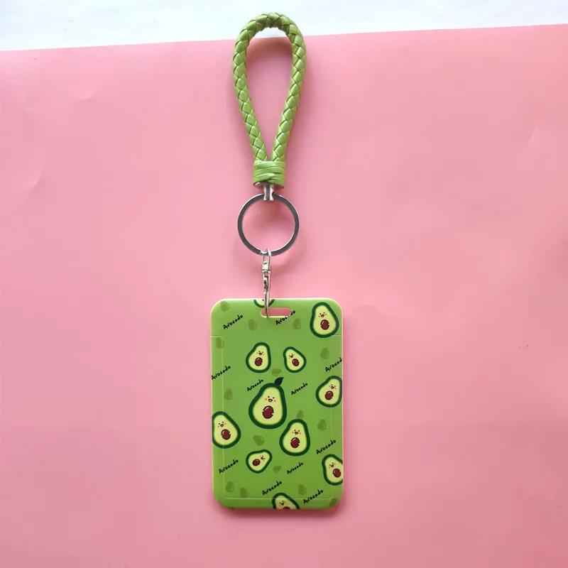 Damen Herren Kreditkartenhülle Hülle Früchte Avocado Erdbeere Lanyard Ausweis Ausweishalter Nackenband Handy-Halsbänder
