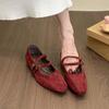 Retro Inner Height Increase Square Head Mary Jane Shoes Women's Shoes Early Autumn 2025 New Versatile Temperament Single Shoes Evening Shoes