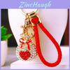 Sparkling Heart Shaped Lucky Charm Keychain For Women Stylish Metal Key Ring Gift