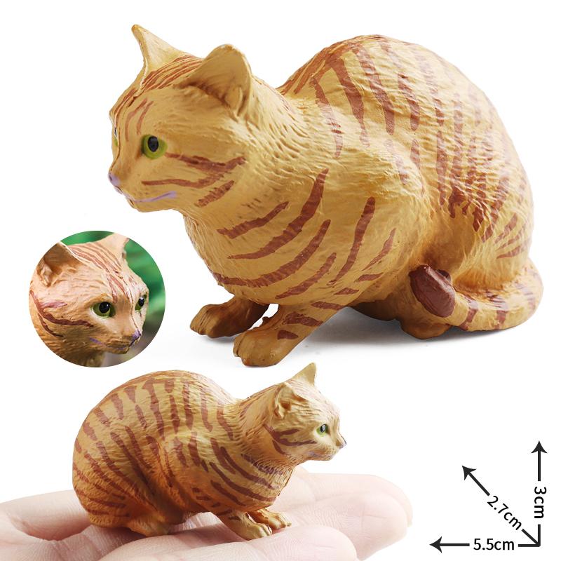 Oenux Kitty Dog Animals Model Action Figure Siamese Husky Pug Rottweiler Puppy Figurines PVC Cute Collection Toy Kids Gift