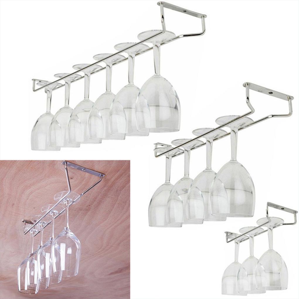 Easy Access Stainless Steel Wine Glass Rack Storage Solution Stainless Steel Wine Glass Holder