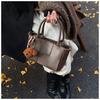 IELGY Woven Style Portable Bucket Bag Simple Commuter Messenger Bag