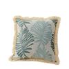 High-precision Jacquard Brown Leaf Sofa Back Cushion Tassel Series Large Pillow with Core