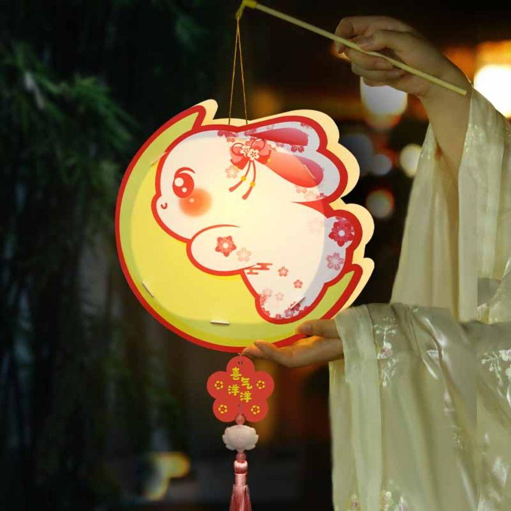 3D Middle Autumn Festival Lantern PVC Ancient Style Handheld Lantern  Gift