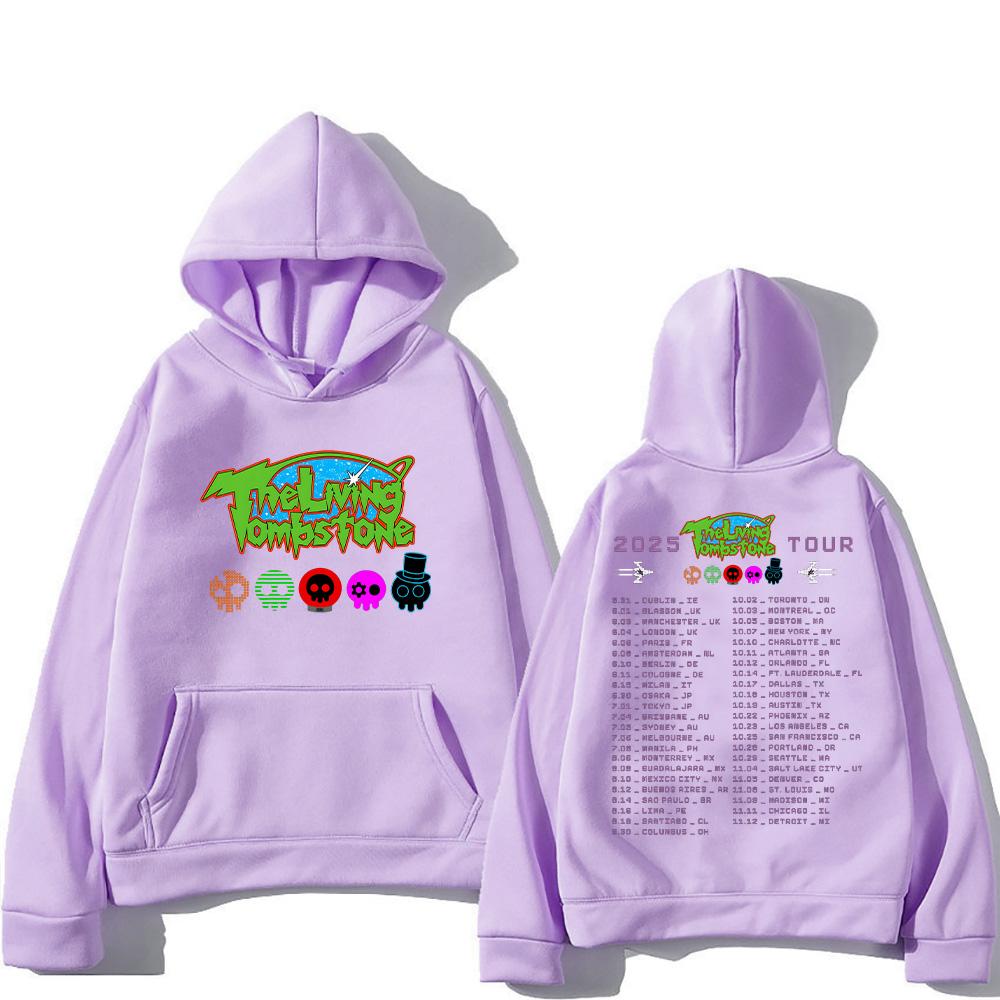 The Living Tombstone 2025 Streetwear Móda Ženy Muži Harajuku Estetické Grafické Mikiny High Street Mikiny