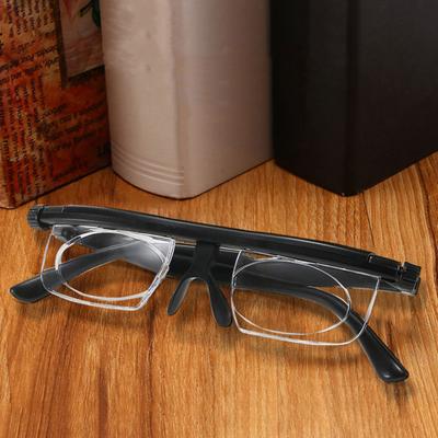 Vi Adjustable Reading Glasses with Vi-Shift Protective Case Half Brim Anti-fog Lightweight Easy Clean Nose Pads Men Adjustable Focus Eyewear