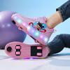 Nezha Spring and summer children's walking shoes Girls retractile walking roller shoes Student girls flash shoes burst shoes