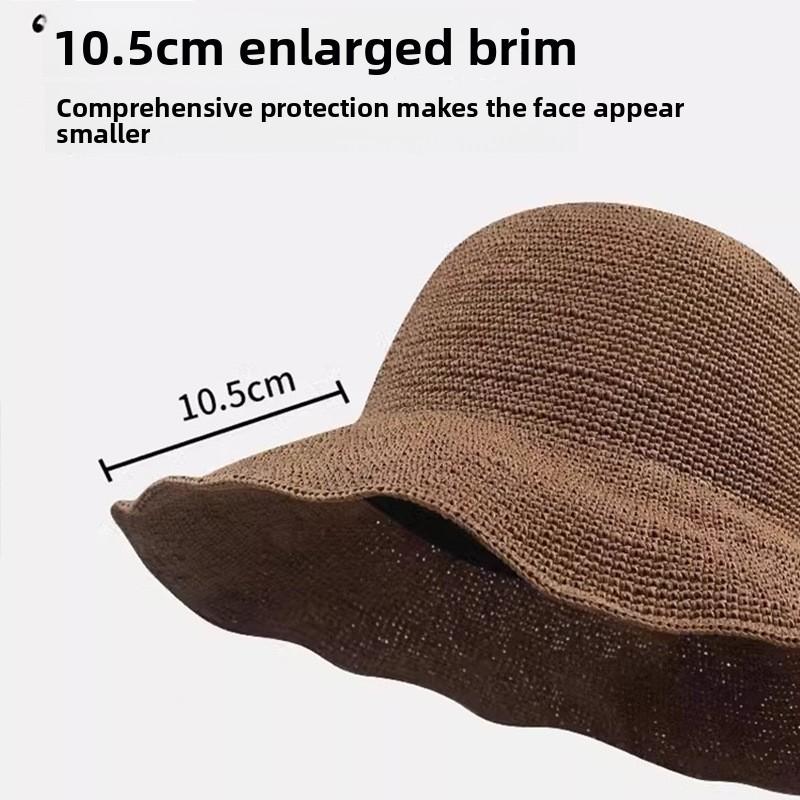 Sun Hat Women Straw Garden Style Wide Brim For Beach Summer Outdoor Relaxation