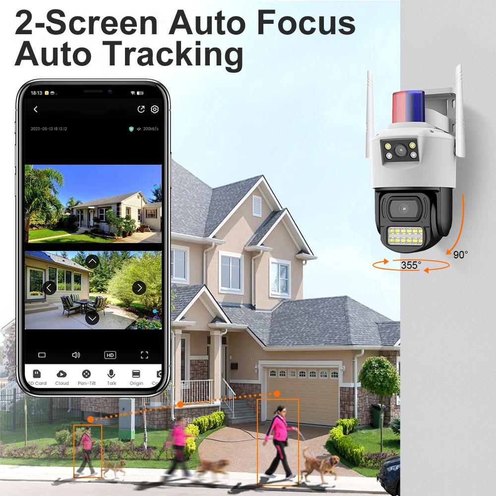 Kamera sieciowa WIFI/4G IP, kamera monitorująca GSM o wysokiej rozdzielczości, automatyczne śledzenie, widzenie nocne, monitoring bezpieczeństwa