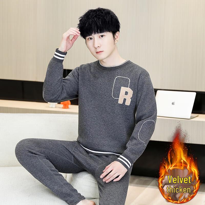 YUZHAOLIN Men's Fleece-Lined Thermal Underwear Set