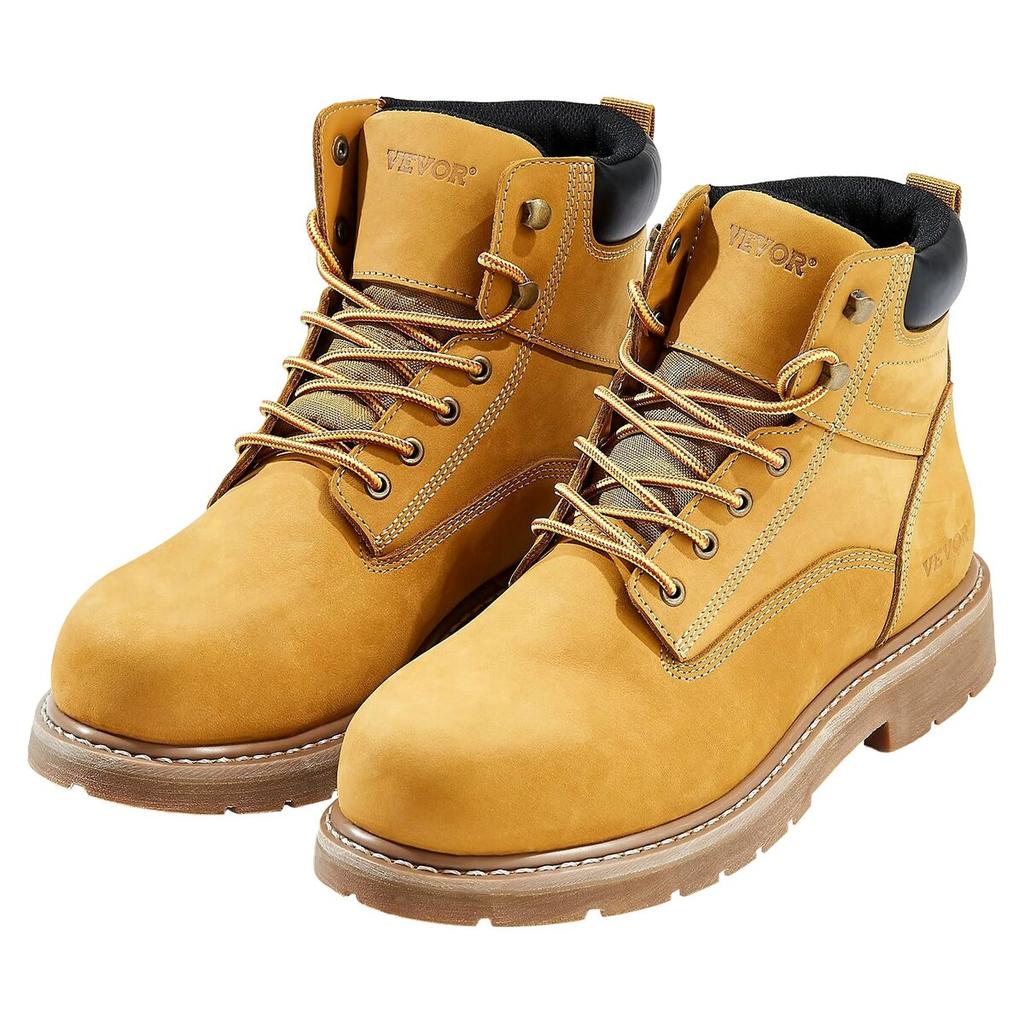 Steel Toe Work Boots UK Size 9.5 Waterproof for Men Slip-Resistant