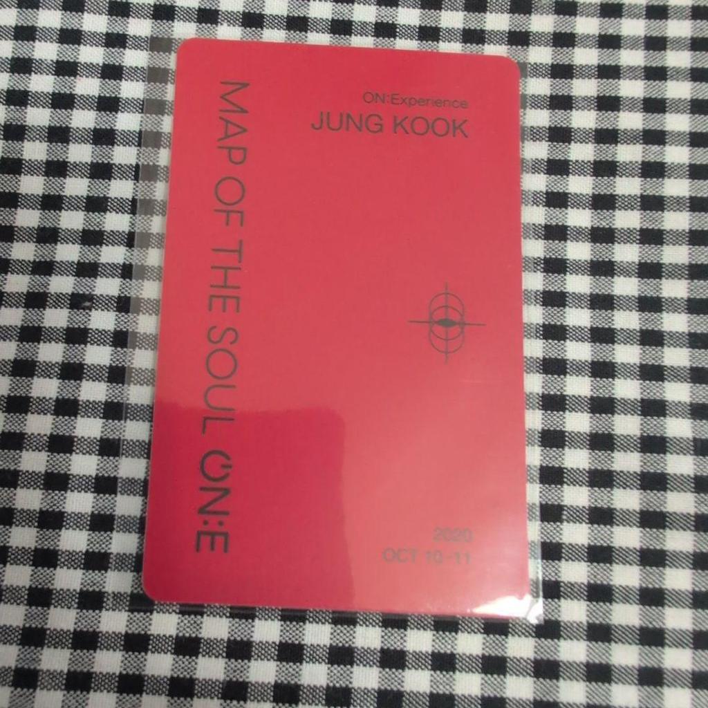 [USED] BTS Jungkook trading card MAP OF THE SOUL ON:E
