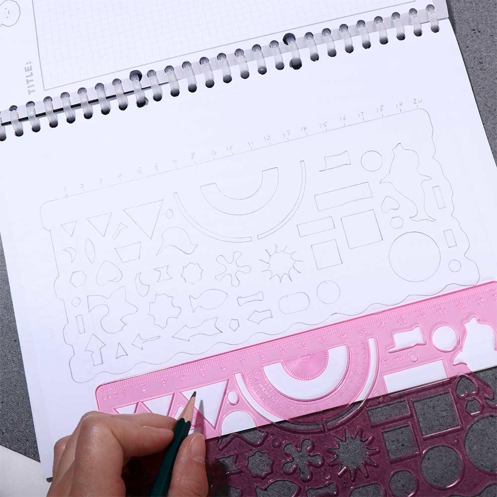 Stationery Drawing Ruler Drafting Supplies Template Rulers Mathematical Geometry Wavy Line Ruler