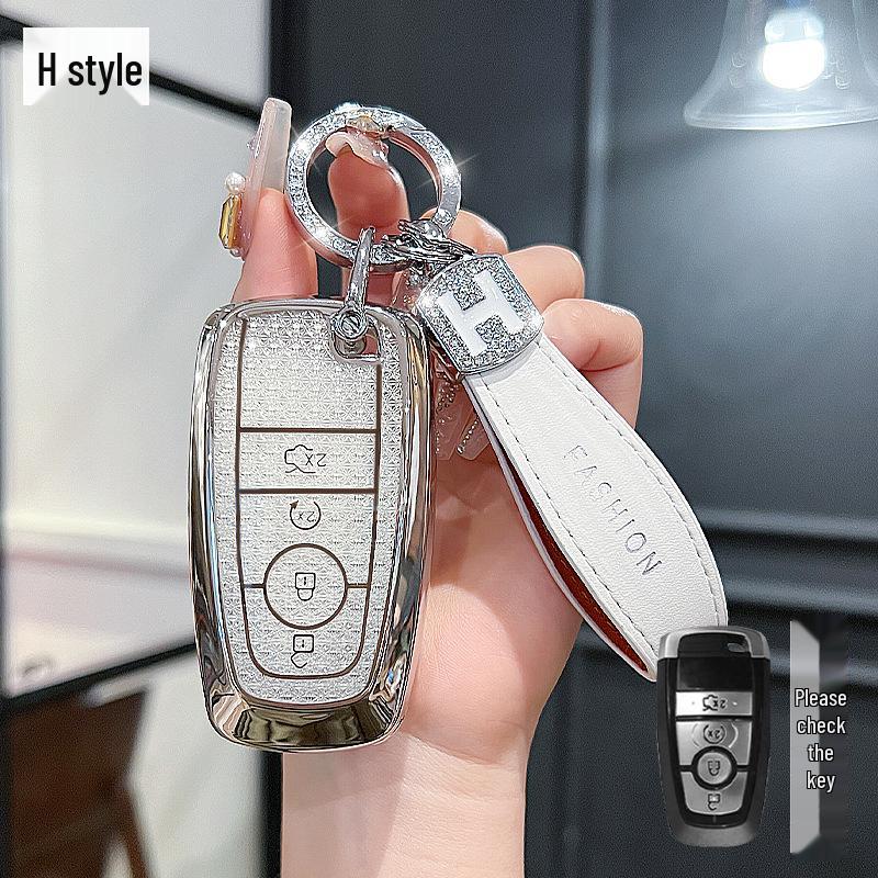 Luxury Key Cover for Ford Mondeo, Edge, Explorer, and Escort Models.