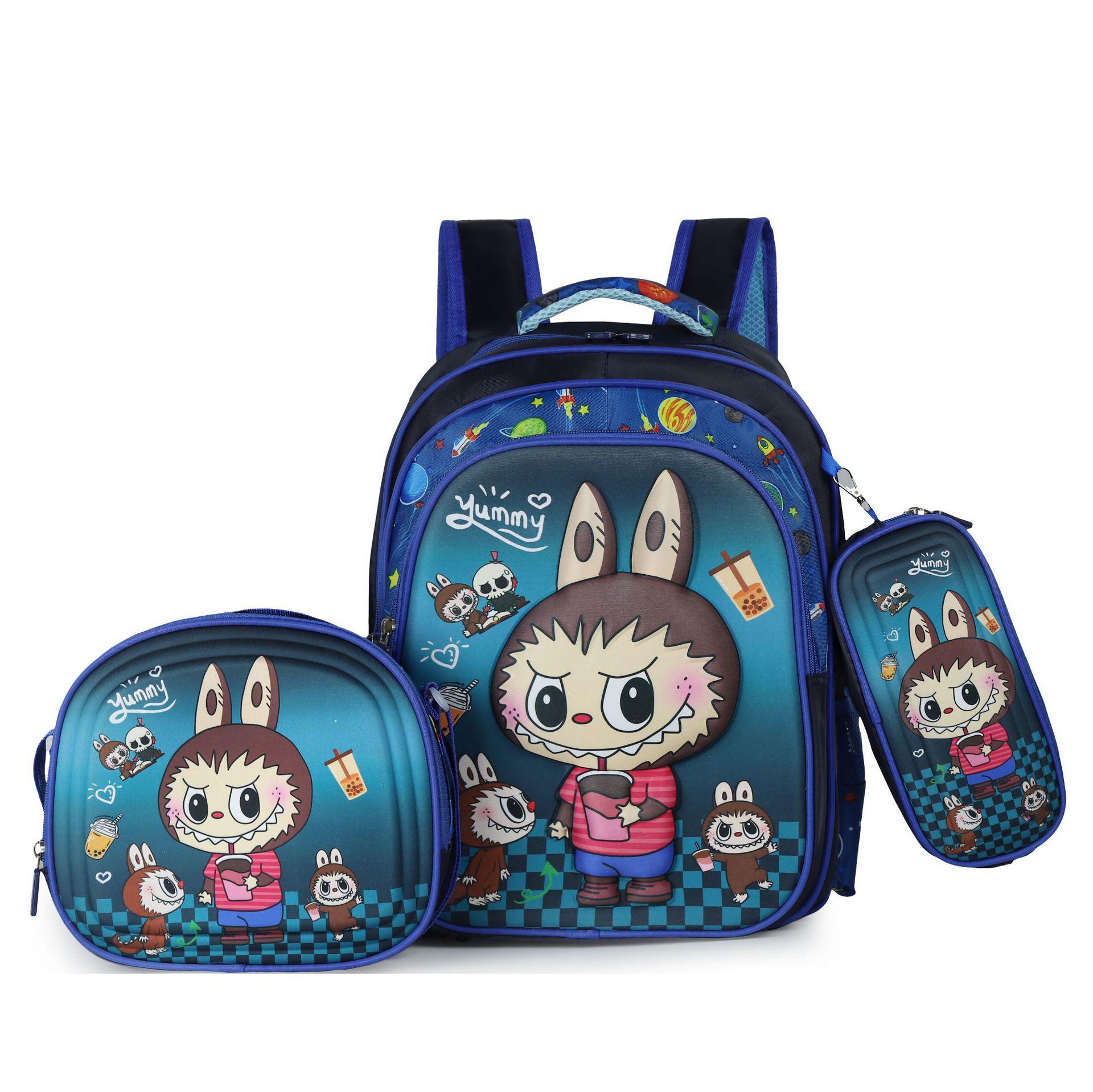 

Labubu 3-Piece 3D Hard Shell Backpack Set for Kids - 16-inch, Trolley-Compatible, Large Capacity