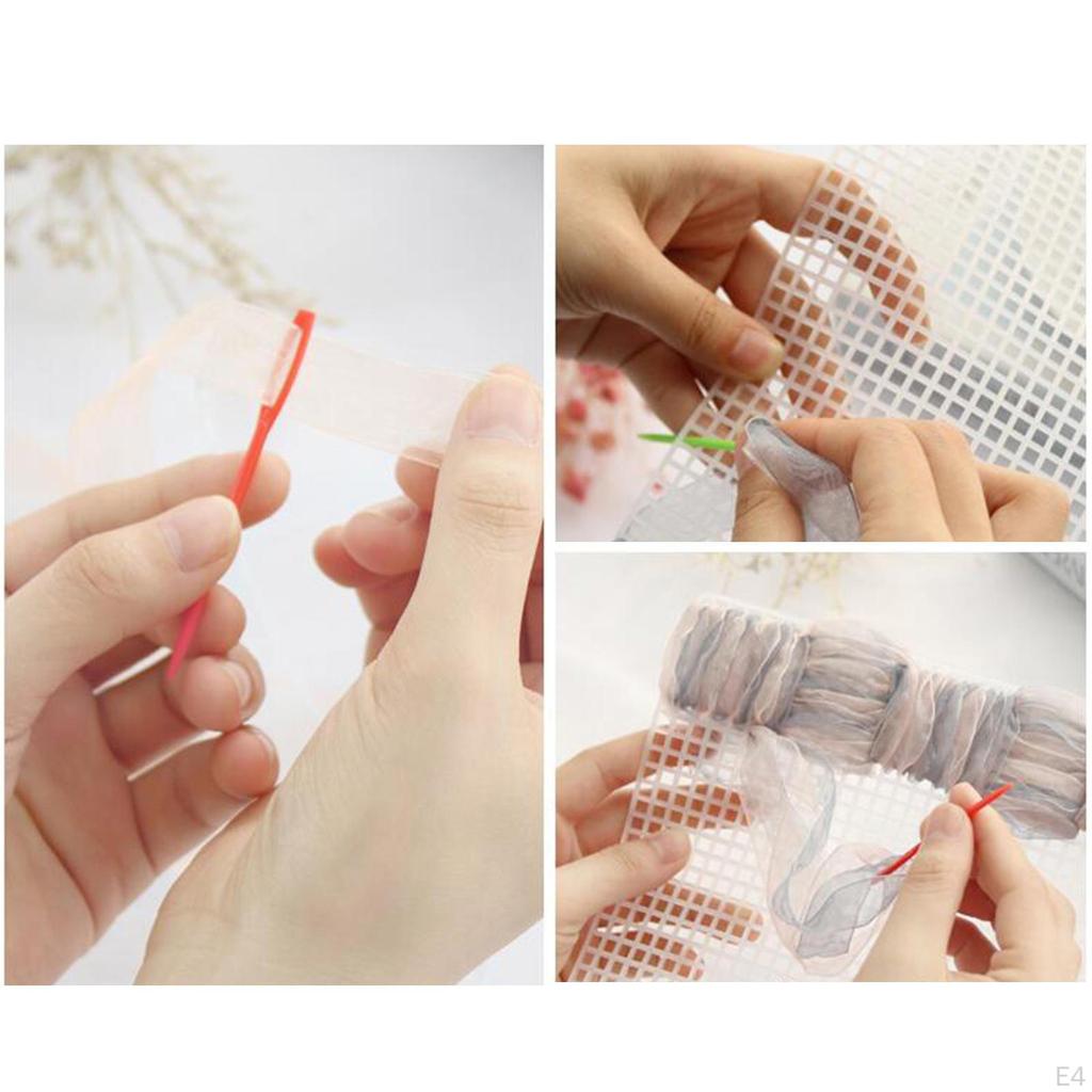 Transparente, rechteckige Leinwandbögen für Maschentaschen-Bastelarbeiten, Strick- und Häkelprojekte