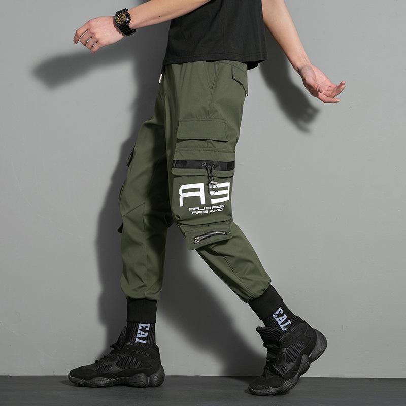 Men's Punk Style Loose Cargo Joggers - Casual Summer Sports Trousers