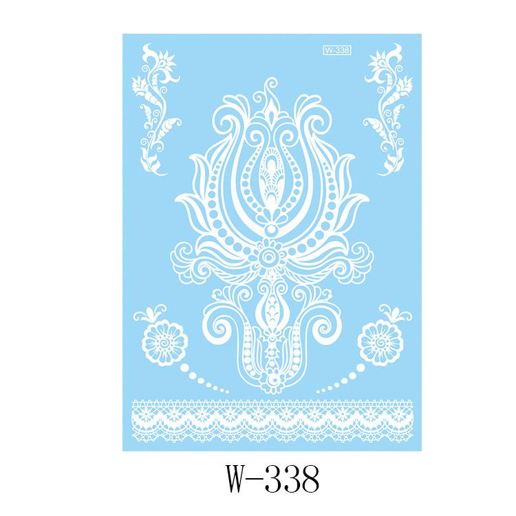 Black And White Lace Tattoo Sticker Wedding Bride Waterproof Tattoo Sticker Tattoo