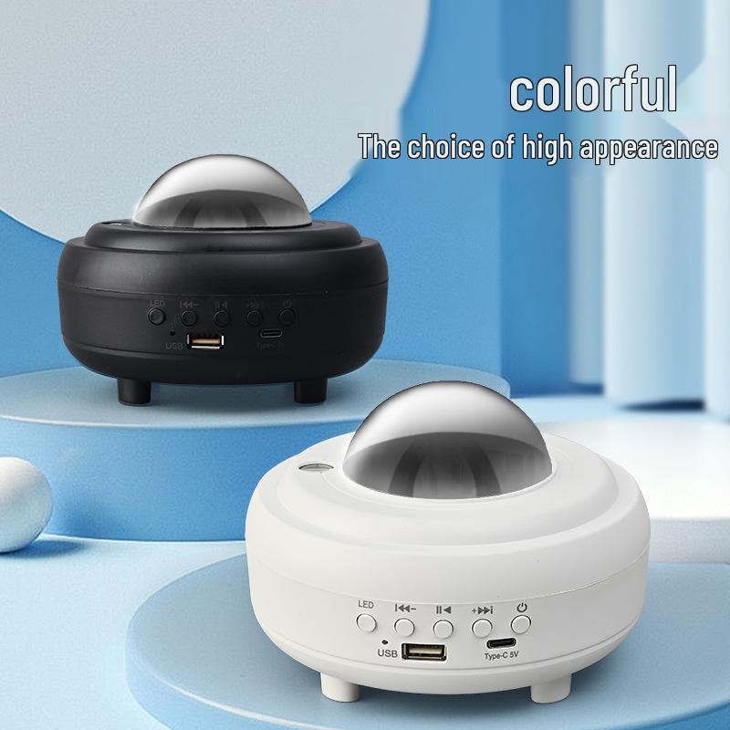 Aurora Starry Sky Projector Lamp with Moon Night Light & Bluetooth Speaker