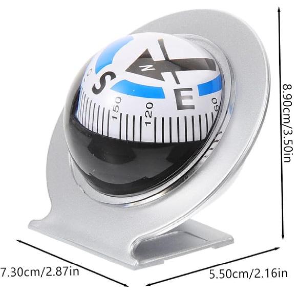 Milisten Car Compass Ball Dashboard Auto Compass for Vehicle Navigation and Marine Use Easy to Install and Adjustable for Road Trips and Outdoor