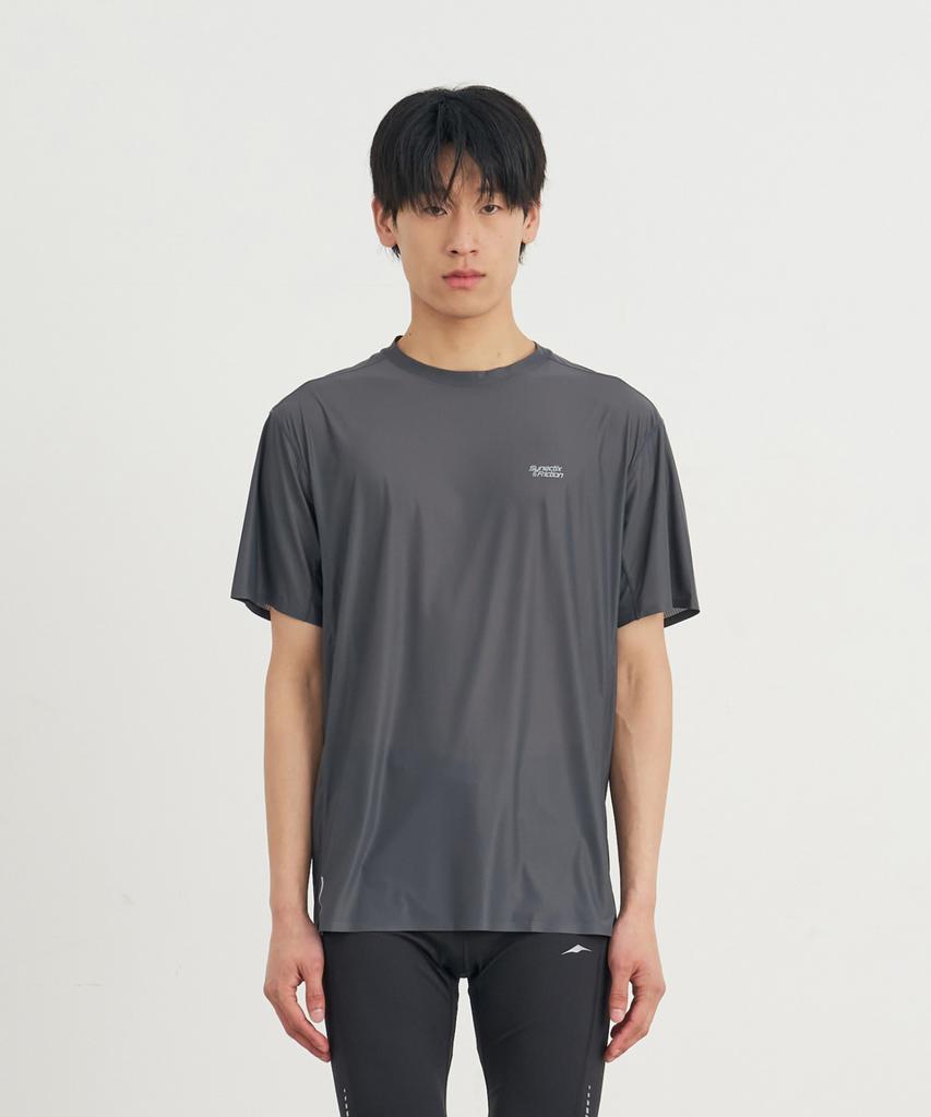Goyoweeo [Synectics Reibung] Sprint Trocken Brief Kurzarm (Eisen grau)