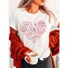 LOVE Letter Print Women'S T-shirt | Short Sleeve Crew Neck Casual Top for Spring/Summer, Regular Length