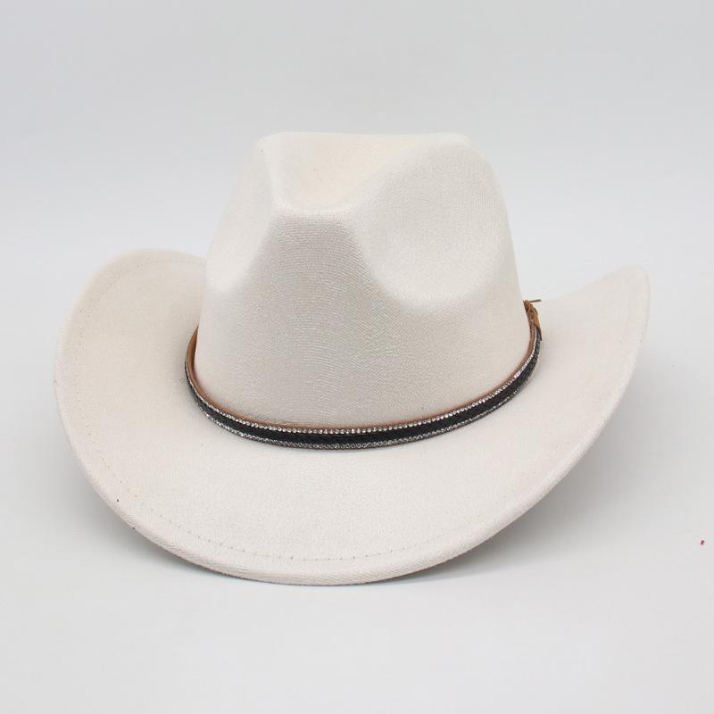 Outdoor men and women famous big-brimmed jazz hat spring and summer four seasons European and American style western suede denim top hat