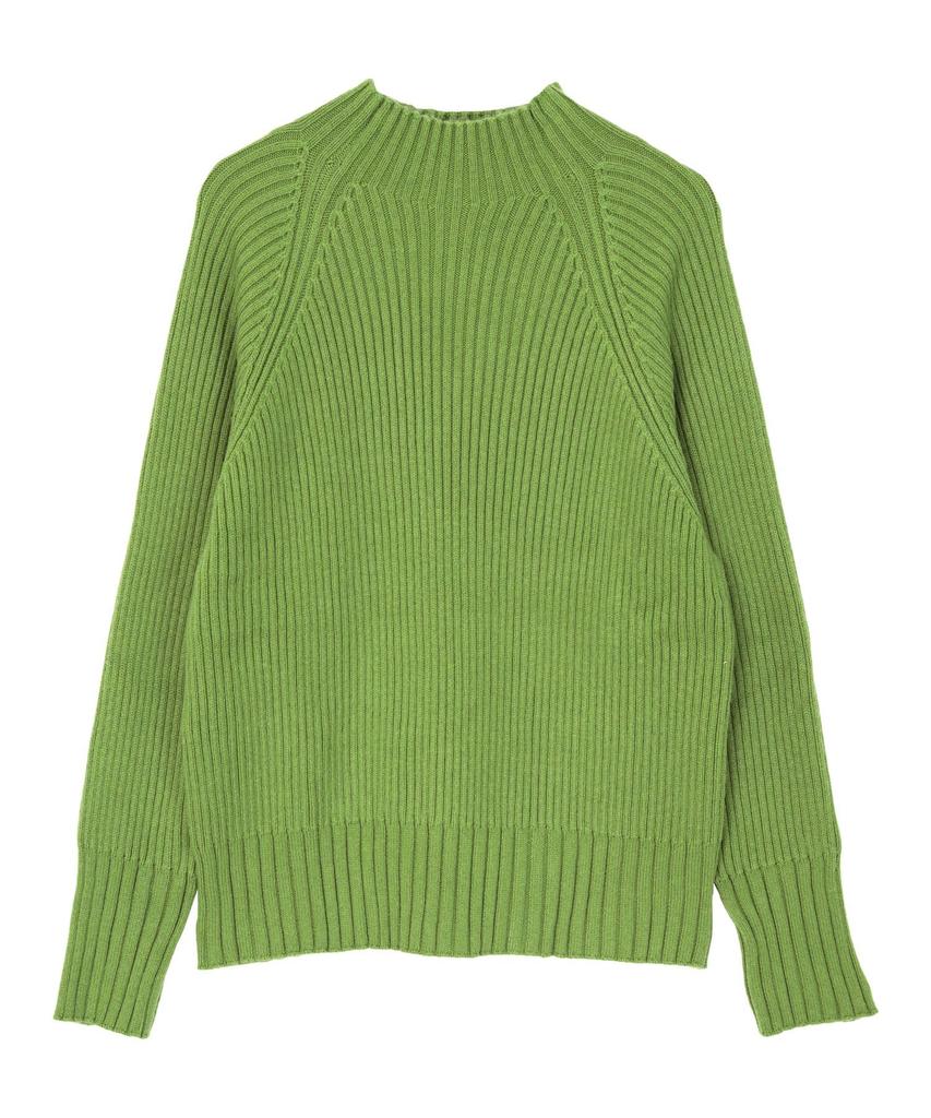Yours Wool Blend High Neck Knit BCXN1568 Medium Green Women's
