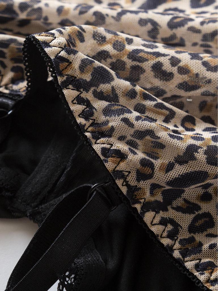 Sexy Leopard Print Slim Fit Women's Sling Top - European & American Style
