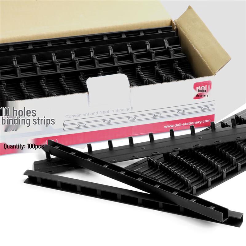 Deli 10-Hole Plastic Binding Strips CN plug (adapter included)