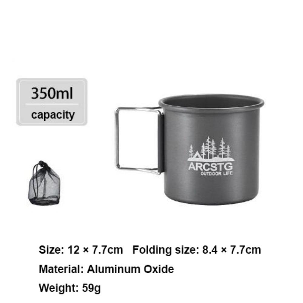 Ultralight Coffee Cup 350ml Aluminum Alloy Cup  Camping Picnic Hiking Accessories
