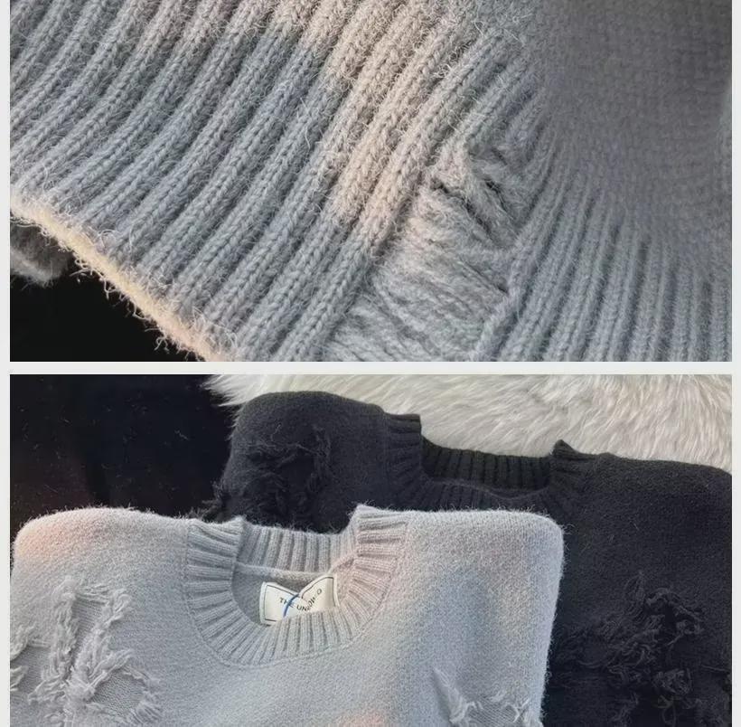 Men's Retro American-Japanese Style High Street Pullover Sweater