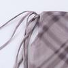 TAOP&ZA Women's Retro Lace-up Plaid Midi Skirt - Spring 2026 Arrival