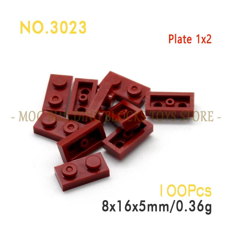 Moc Parts 3023 Plate 1X2 Building Block Bricks Classic Diy Architecture Creative Education Compatible With Accessories Toys
