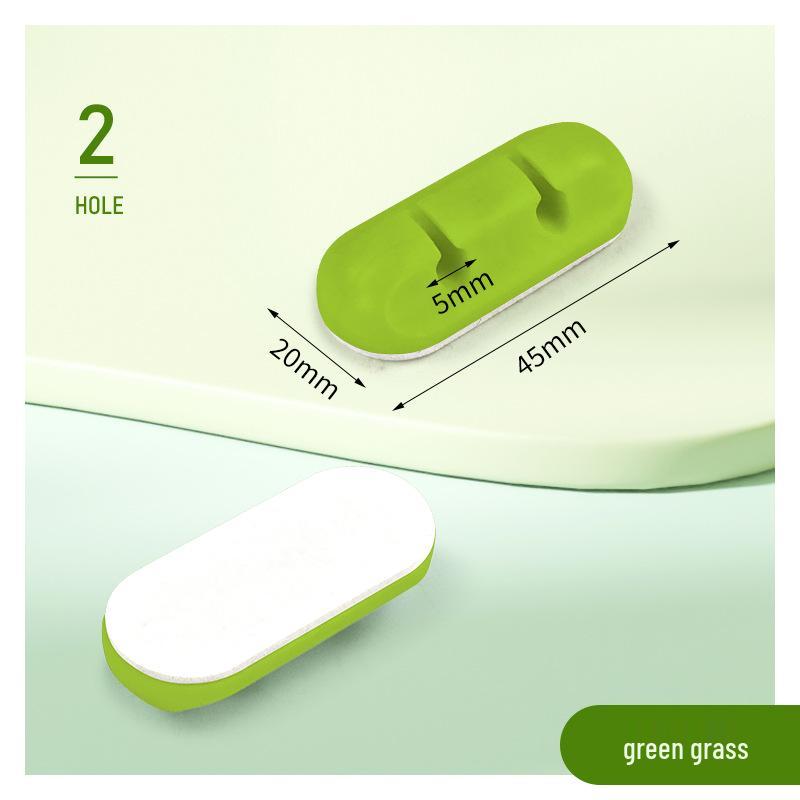 Multi-Hole Self-Adhesive Cable Organizer and Power Cord Holder