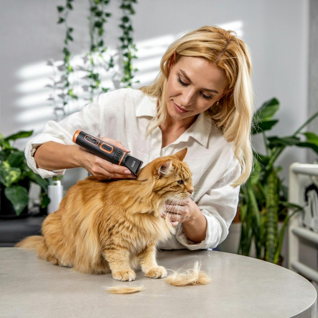 Electric Dog Clipper, Professional Grooming Kit, Pets Hair Trimmers, 3-Speed, Wireless, LED Display