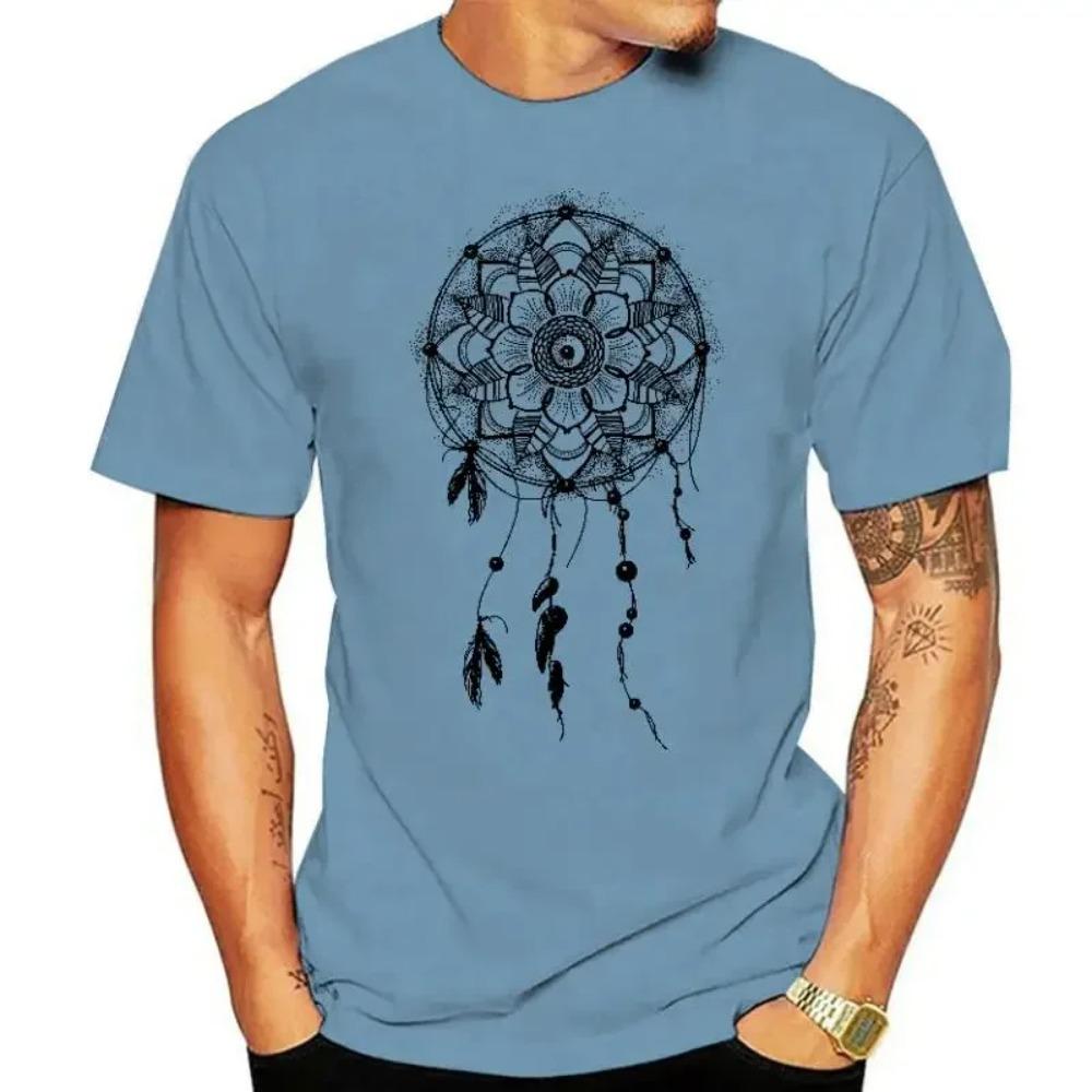 Dream Catcher Relaxed Shirt for Men Stencil Screen Print Tshirt Soft & Comfy Casual Gift for Men men t shirt